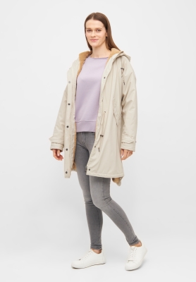 Friese Tidaholm-  Damen Regenjacke - Fog Beige Gefüttert